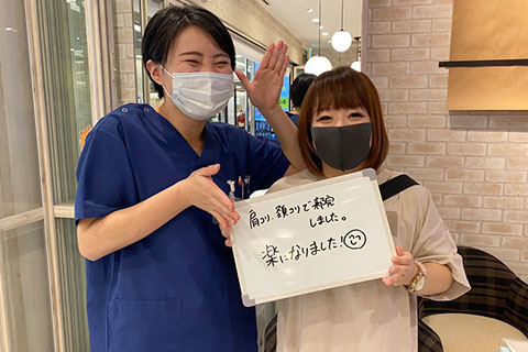 肩コリ、頚コリが楽になりました