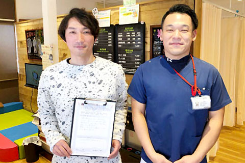 予防法やエクササイズ等のアドバイスで早期改善できました