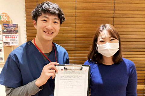 1回目で腰痛がなくなって良かったです