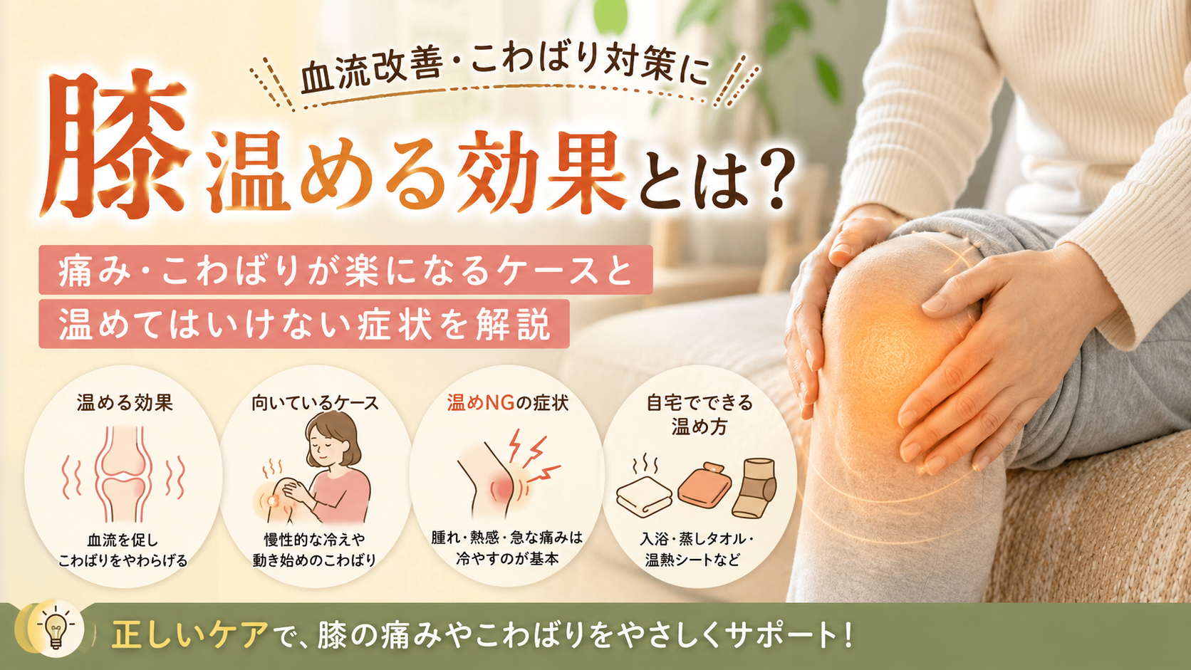 膝を温める効果