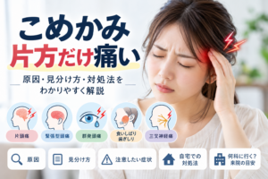 こめかみが片方だけ痛いのはなぜ？右・左だけ痛む原因と見分け方・対処法